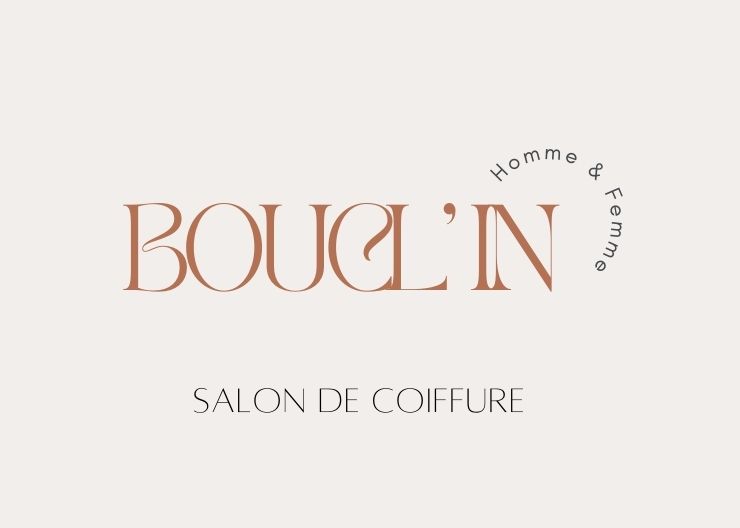Logo Boucl'in salon de coiffure salty view graphic designer logo creation landes