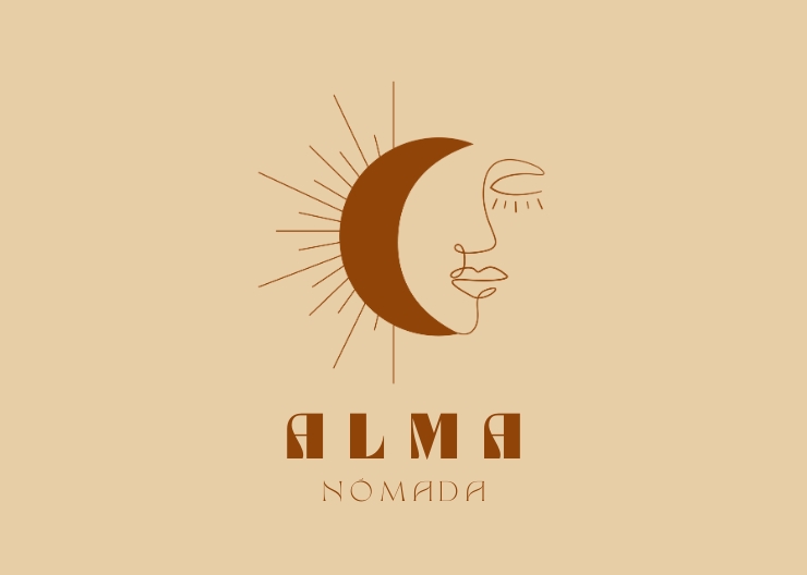 Création Logo Alma Nomada Yoga Salty View Graphiste Landes Pays Basque Hossegor Capbreton Biarritz 500 x 500px