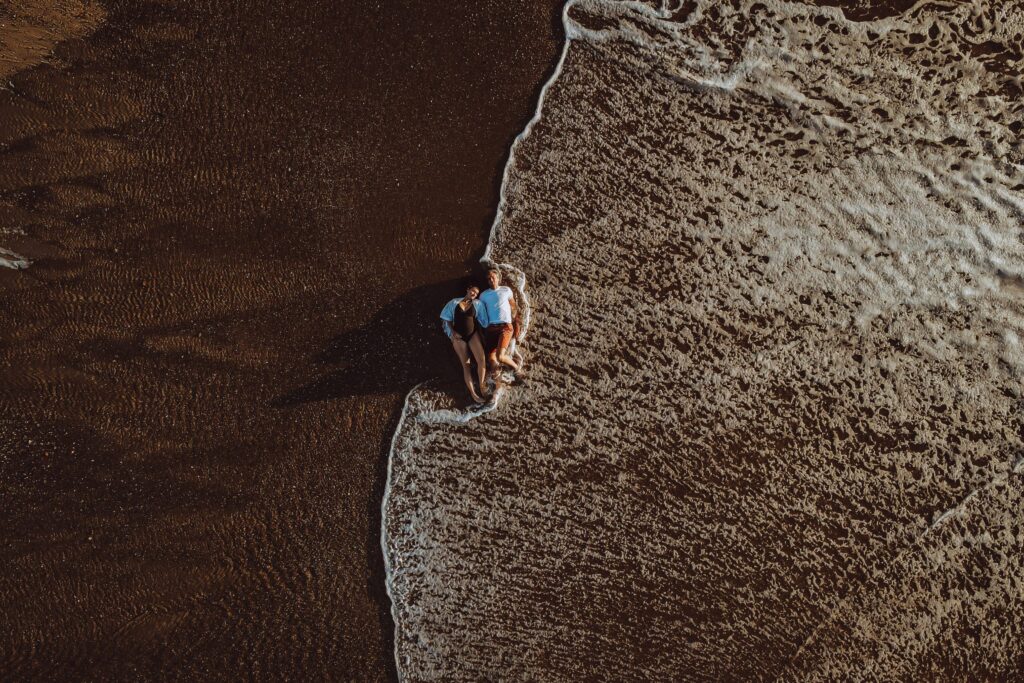 Salty View Photographe drone Grossesse Couple Landes Hossegor Capbreton Pays Basque Biarritz ocean plage